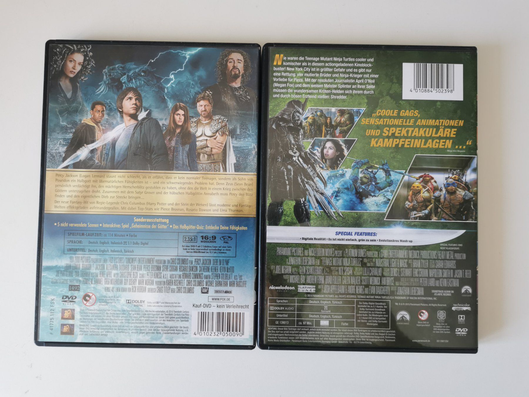 Tutti i DVDs: Percy Jackson & Ninja Turtles DVDs – Usato da Ehrendingen venduto da Amigo5 1