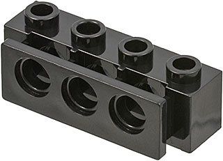 Lego Kit di costruzioni: Lego 8x Technik Stein1x4 mit Stossfängerhalter(2989) schwarz – Usato da Basel venduto da Swi-7621