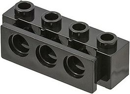 Lego 8x Technik Stein1x4 mit Stossfängerhalter(2989) schwarz