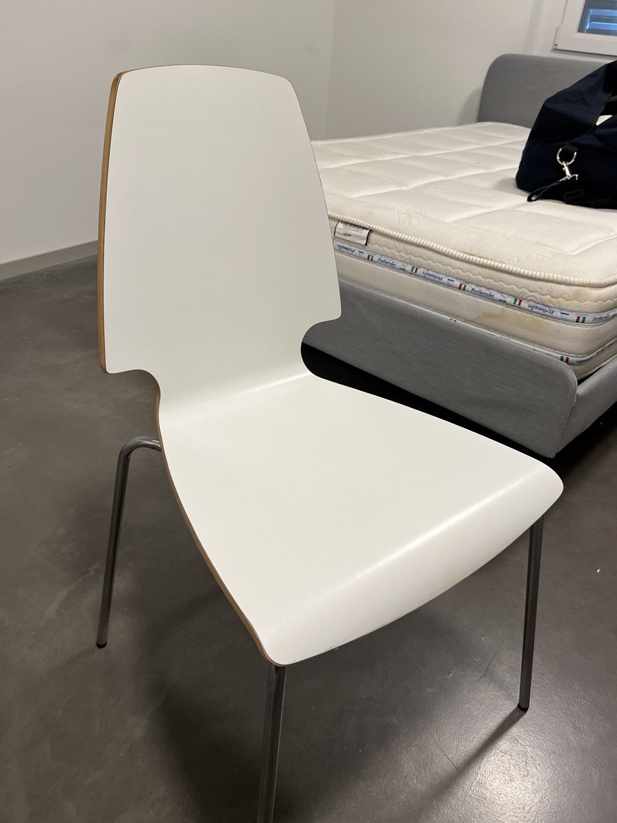 Ikea Sedie: Sedie bianche in legno e metallo – Usato da Lugano venduto da opa_tms7 1