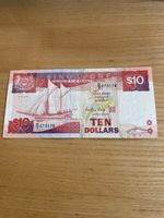 Singapur 10 Dollar Note 1987 gute Erhaltung