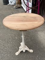 Bistro Tisch, Gartentisch, Holztisch, Nussbaum 70 cm rund