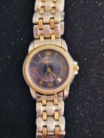 Montre Tissot vintage bicolore - Cadran bleu - verre Saphir 