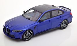 BMW M3 Competition G80 seit 2020 blau met. / schwarz    1:18