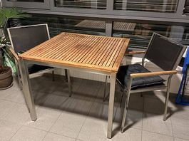 Balkontisch + 2 Stühle