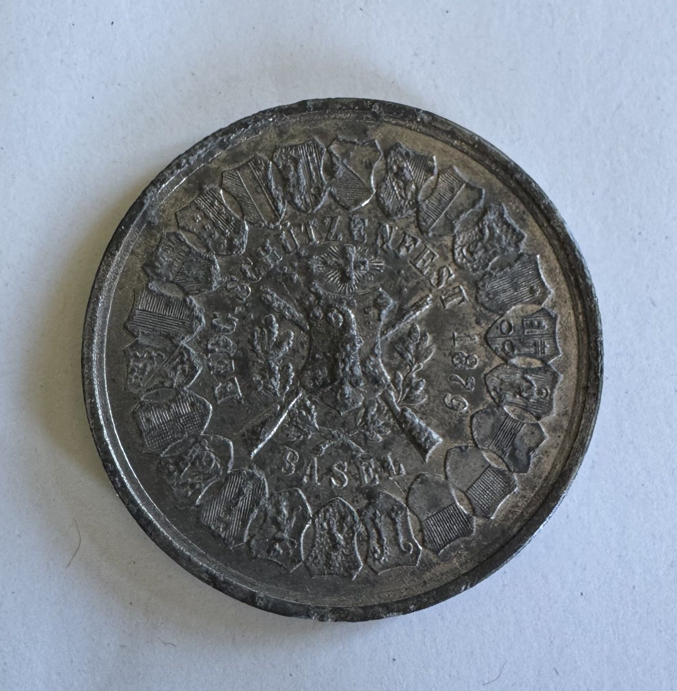 Medaglie: 1879 Schützenmedaille Basel – Usato da Kirchberg SG venduto da Helveticus00 1