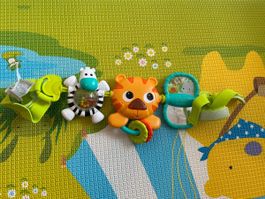 Spielzeugkette fürs Baby, Zebra, Tiger und Spiegel!