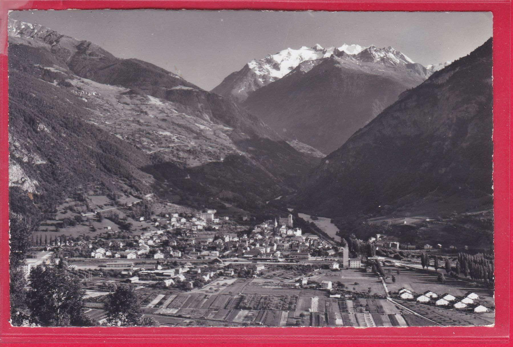 Cartoline postali: VISP MIT MISCHABELGRUPPE, 25.7.1966 – Usato da Oberrieden venduto da Gebirgsstelze