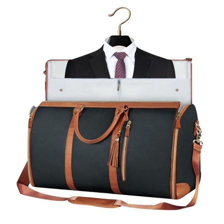 Sac de voyage noir et brun