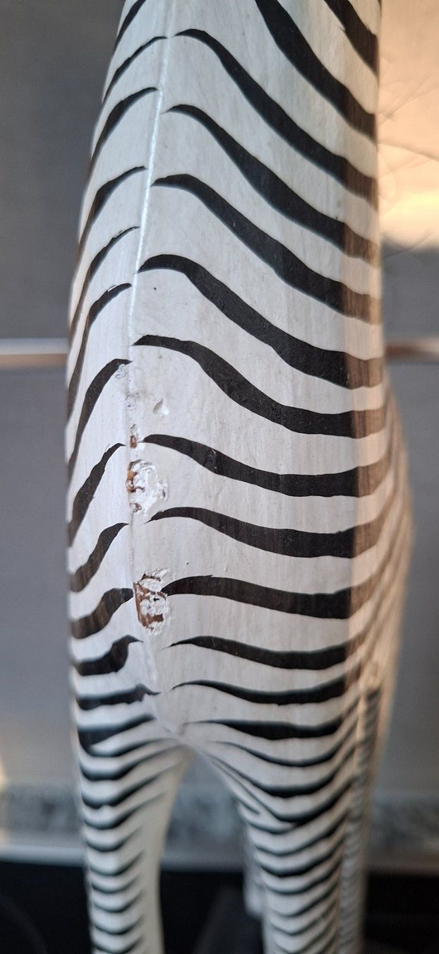 Statuette: Deko Figur Zebra aus Holz – Usato da Möhlin venduto da teddybaer8 2