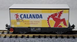 RhB Güterwagen mit Container Calanda Bräu Kato Spur N