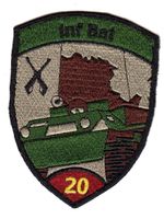 Badge Inf Bat 20 weinrot