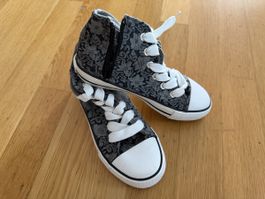 Turnschuhe Damen Grösse 31 Stoff Blumenmuster Reissverschlus