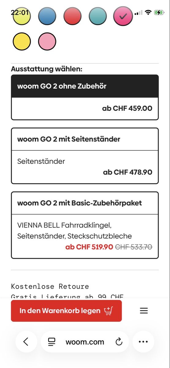 Woom Biciclette: Woom 2 hot Pink – Usato da Zürich venduto da JPRacer 5