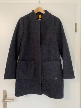 Manteau Street One femme gris foncé en teddy
