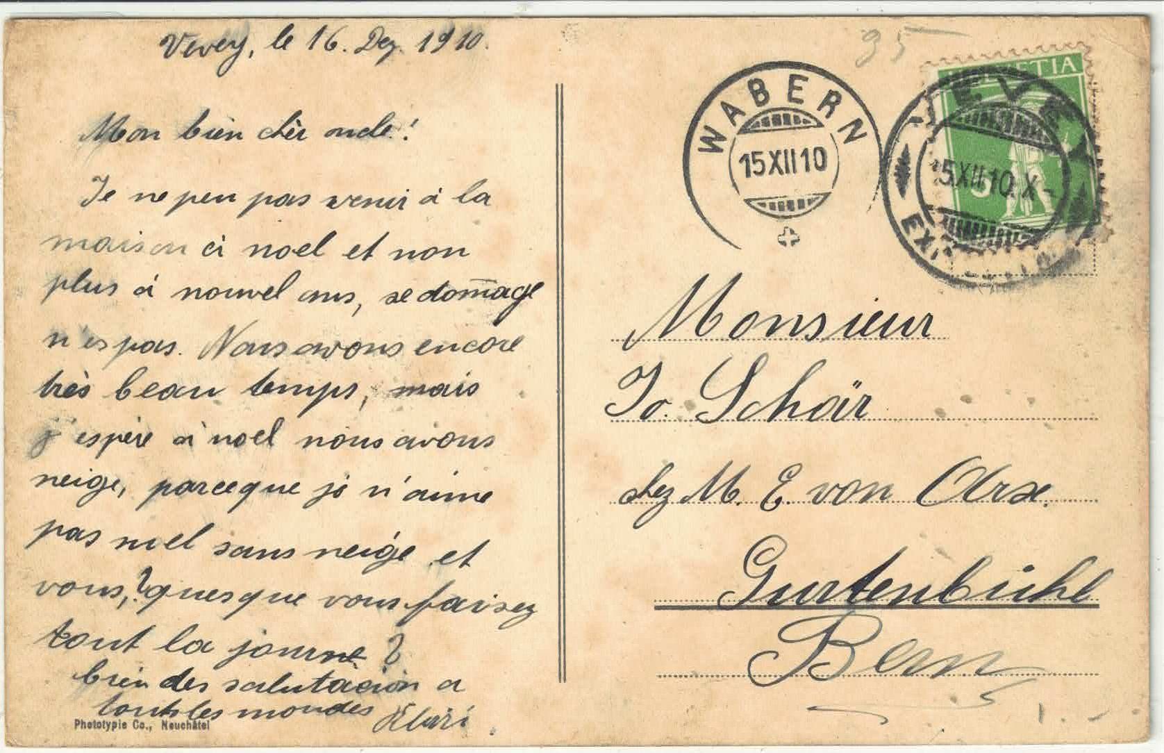 Cartes postales: Vevey - Panorama - Litho – D'occasion à Ettingen par Kartenplanet 1