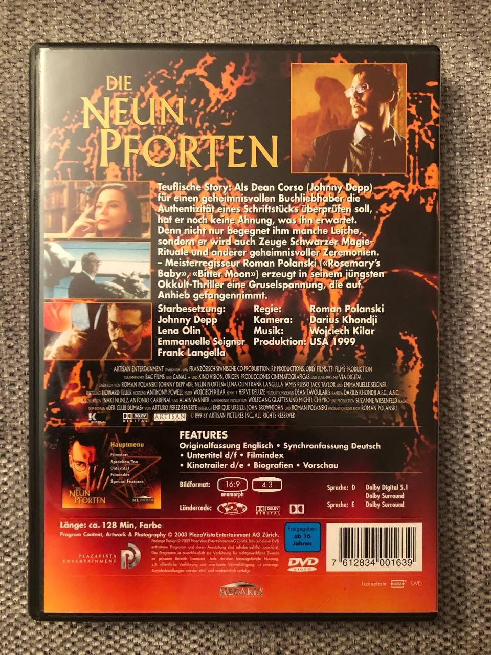 Tutti i DVDs: DIE NEUN PFORTEN – Usato da Zollikofen venduto da jde_72zf 1
