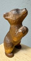 Holzbär geschnitzt Bär Holz vintage 8.8 cm