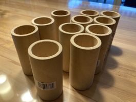 10x Holzzylinder / Holzbecher unbemalt – Ideal für Basteln