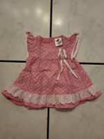 Süsses Kleidchen rosa, Gr. 62, Spitze, Blumen