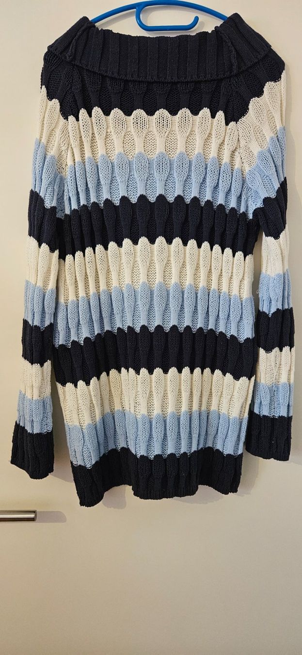 Maglioni & Felpe: Winterlicher Strickpulli Gr.44/46 Dunkel-&Hellblau mit Weiss – Usato da Zweidlen venduto da Shubli 4