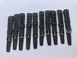 10 Uhren 17mm Kautschuk Bänder