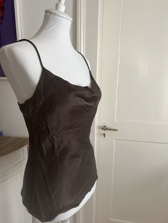Neu: Zara Basic Top, braun, Grösse S