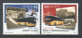 2019, Sondermarken 100 Jahre Postauto-Linien ** (1)