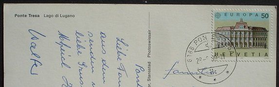 Cartoline postali: PONTE TRESA Lago di Lugano – Usato da Jona venduto da philajona 1