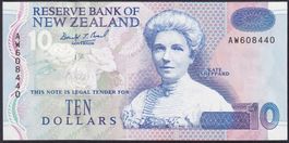 Neuseeland 10 Dollar 1992 P-178a UNC