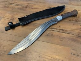 Massives Kukri Messer  geschwungenem Holzgriff 57cm NEU