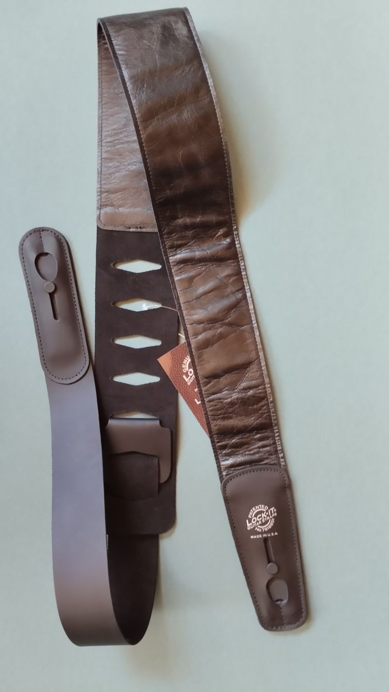Strumenti musicali: Lock-It Leder Gitarrengurt – Nuovo e nell'imballaggio originale da Grimisuat venduto da Valmonmusic 1