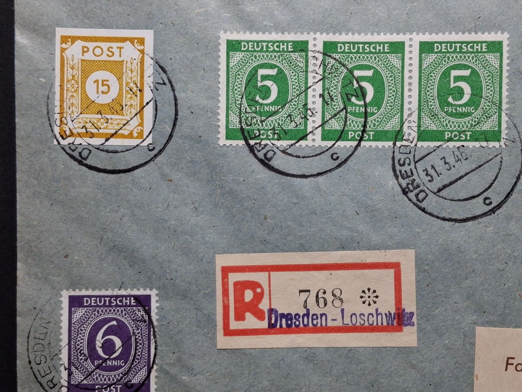 Tous les timbres: SBZ Bezirksprovisorien mit OPD Mischfrankatur – D'occasion à Kriens par Nidfeld45 2
