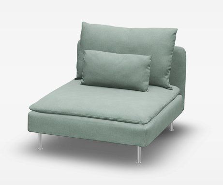 Stoffe: Housse Tallmyra de module simple Soderhamn IKEA vert sauge – Neu (gemäss Beschreibung) aus St-Aubin FR von Tiweety