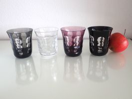 4 x Christofle Kawali Glas Kristallglas Wasserglas Becher