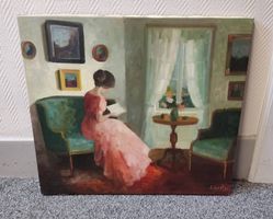 Ölgemälde von Edith Gert mit passendem Rahmen