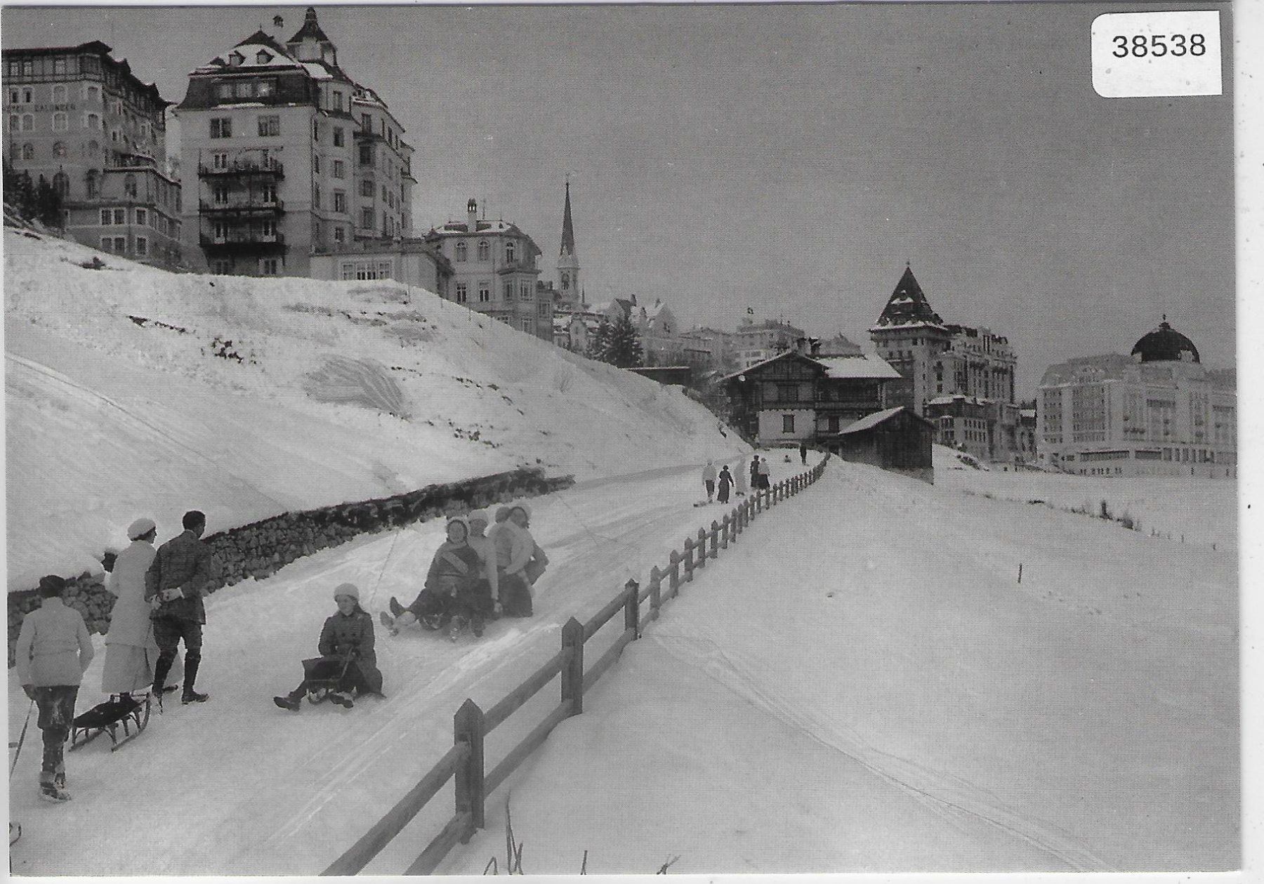Cartoline postali: St. Moritz - Schlitteln - Repro – Usato da Ettingen venduto da Kartenplanet