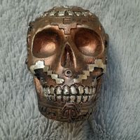 Maya/Aztekenschädel,  Kunstharz (Resin)