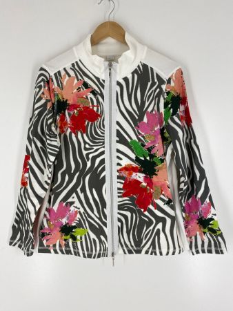 schöne Sweatjacke mit Reissverschluss, Gr. 44, "Neuwertig"