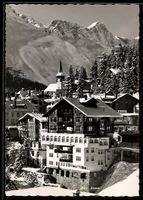 AK Arosa, Ortsansicht mit Kirche und Hotels