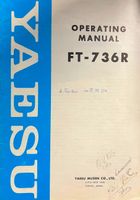 Yaesu FT-736R Operating Manual