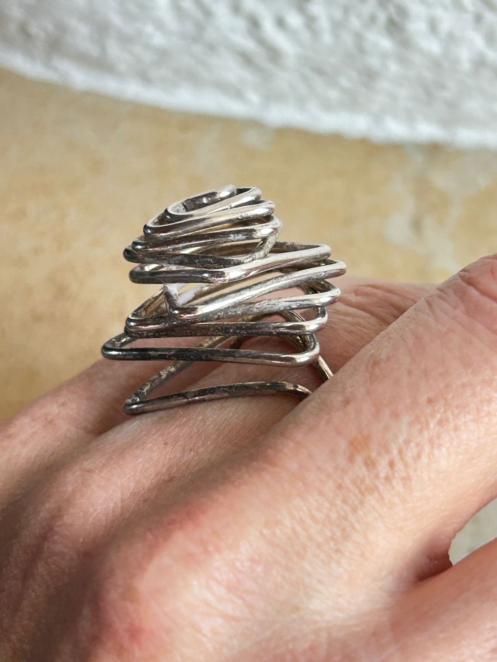 Ringe: Silberdraht Ring TRIANGEL ( Grösse 54/17) – Gebraucht aus Dittingen von Bijoubelle 3