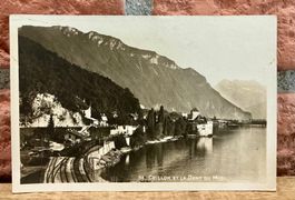 CHÂTEAU de CHILLON & Dent du Midi - Eisenbahn - Lac Leman