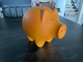 Tirelire Cochon Vintage Orange