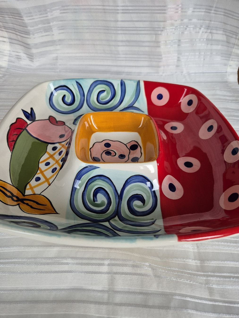 Piatti di portata: Chip Dip Tray with fish pattern – Usato da Zürich venduto da mrs_kz6n 1