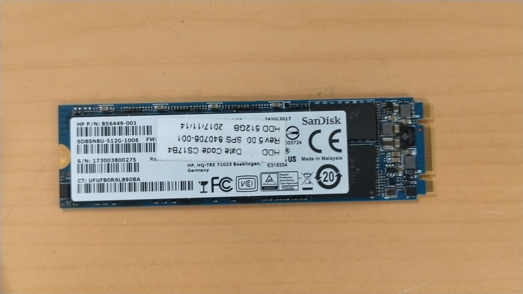 Sandisk Dischi rigidi: SanDisk SSD SD8SN8U 512GB M.2 2280 – Usato da Wallisellen venduto da mic_gg2g