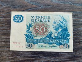 Schweden 50 Kronen 1970 !!!!!!