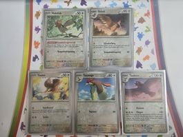 „Pokémon, Reverse Holo Set Tauboss Entwicklung + Habitak/
