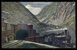 Goeschenen, St. Gotthard-Tunnel mit Damp