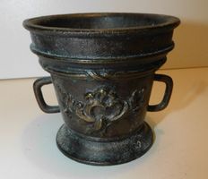 Mörser massiver Bronze Mörser - kleiner Mörser ohne Pedestal
